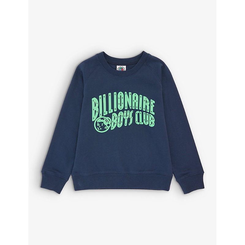 Billionaire Boys Club Kids' Logo-print Cotton-jersey Sweatshirt 4-12 Years In Navy