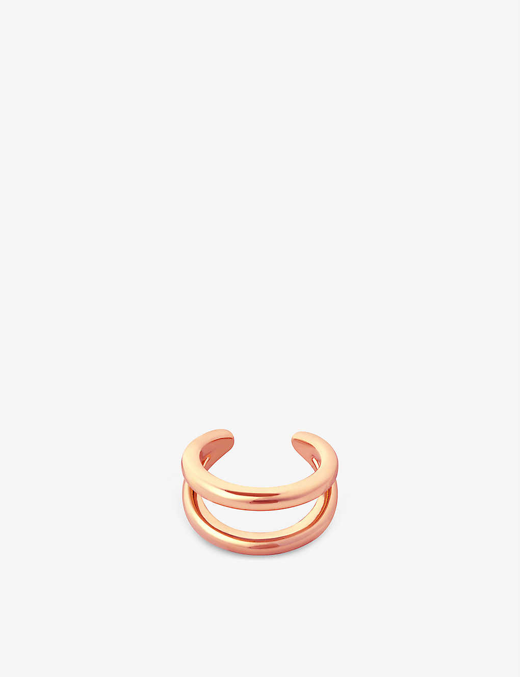 Astrid & Miyu Double-band 18ct Rose Gold-plated Sterling-silver Cuff Earring