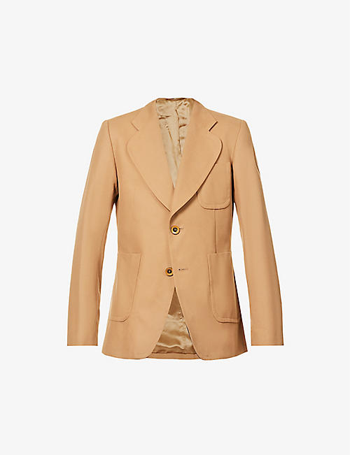 WALES BONNER: Starline single-breasted notched-lapel cotton and cashmere-blend jacket
