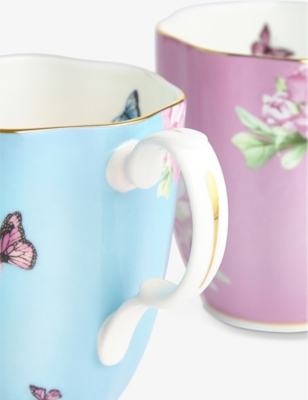 Royal Albert Miranda Kerr Friendship Floral Porcelain Mugs Set Of Four