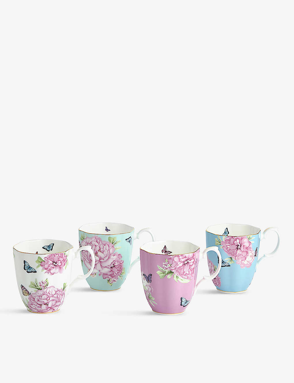 Shop Royal Albert Miranda Kerr Friendship Floral Porcelain Mugs Set Of Four