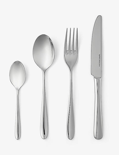 ROYAL DOULTON: Stainless-steel 16-piece cutlery set