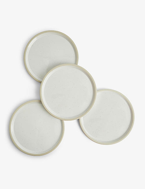 ROYAL DOULTON: Low-rim stoneware plates set of four