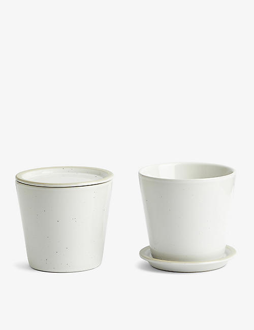 ROYAL DOULTON: Speckled ceramic four-piece mug set