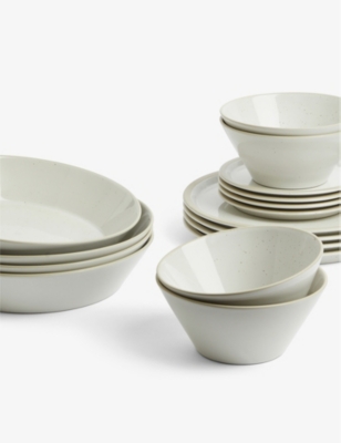 ROYAL DOULTON: Speckled ceramic 16-piece dinner set