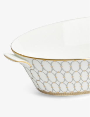 WEDGWOOD: Renaissance Gold bone china serving bowl 33cm