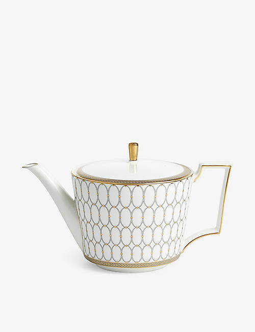 WEDGWOOD: Renaissance Gold gilded china teapot 12cm