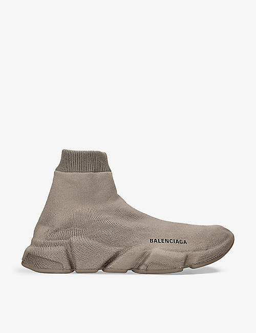 BALENCIAGA: Speed Full Knit stretch-woven mid-top trainers