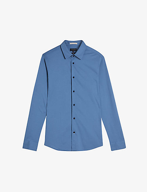 TED BAKER: Marros long-sleeved cotton-jersey shirt