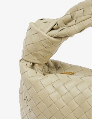 Bottega Veneta Womens Travertine-gold Teen Jodie Intrecciato Leather  Shoulder Bag