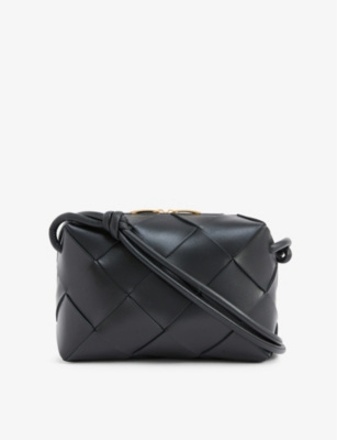 Black Loop mini Intrecciato-leather cross-body bag