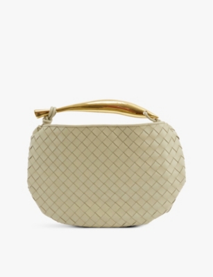 Sardine metal-handle Intrecciato-leather bag | Bottega Veneta