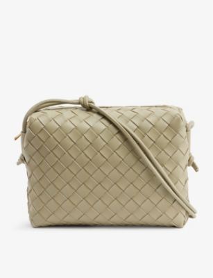 Bottega Veneta Womens Travertine-gold Loop Small Leather Cross-body Bag In Travertine_gold