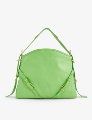 GIVENCHY GIVENCHY WOMEN'S MINT GREEN VOYOU MEDIUM LEATHER SHOULDER BAG,65290232