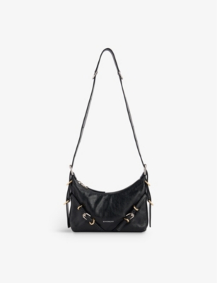 Givenchy Voyou Mini Leather Shoulder Bag Black