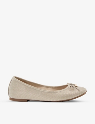 DUNE: Hallo charm-embellished leather ballet pumps