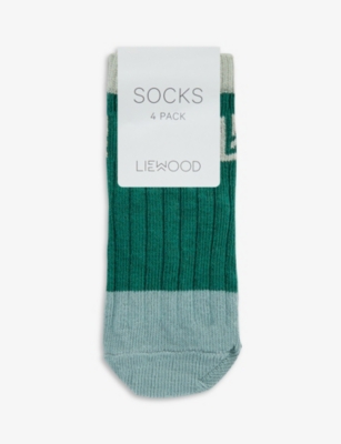 LIEWOOD: Baby Silas pack of four cotton socks