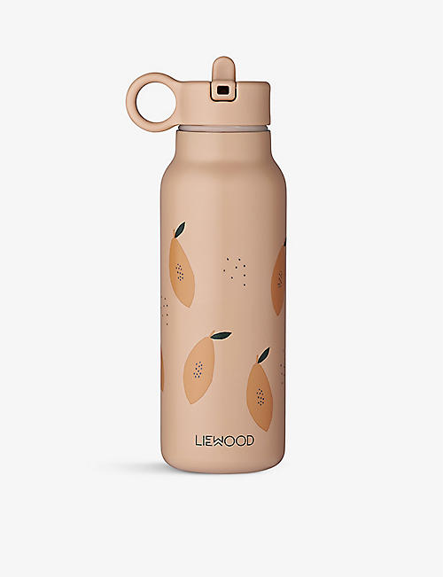 LIEWOOD: Falk cheetah-print stainless-steel bottle 350ml