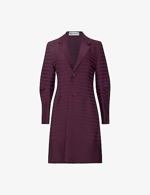 ISSEY MIYAKE: Striped-knit regular-fit woven jacket