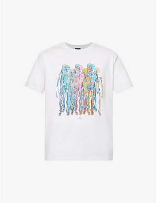PS BY PAUL SMITH: Skeleton-print cotton-jersey T-shirt