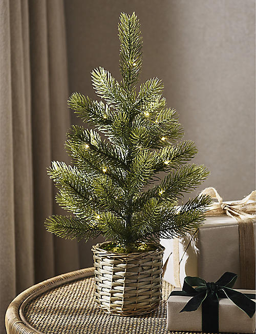 THE WHITE COMPANY: Basket-base pre-lit faux Christmas tree 1.5ft