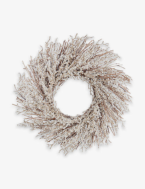 THE WHITE COMPANY: Frosted glitter Christmas wreath 45cm