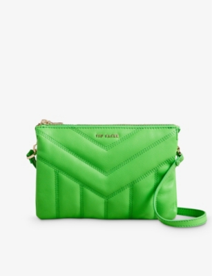 Ted Baker Womens Green Ayasini Quilted Leather Crossbody Bag ModeSens