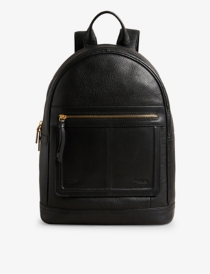 TED BAKER - Nishay zip-pocket grained leather backpack | Selfridges.com