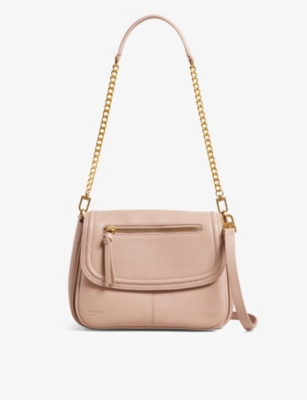 TED BAKER Nishat fold over grained leather shoulder bag