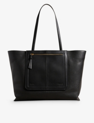Ted Baker Womens Black Nish Leather Tote Bag
