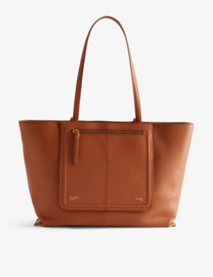 Shop Ted Baker Women's Brown Nish Leather Tote Bag