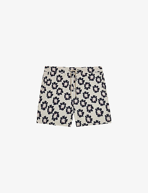 TED BAKER: Wiklie floral-print regular-fit woven swim shorts