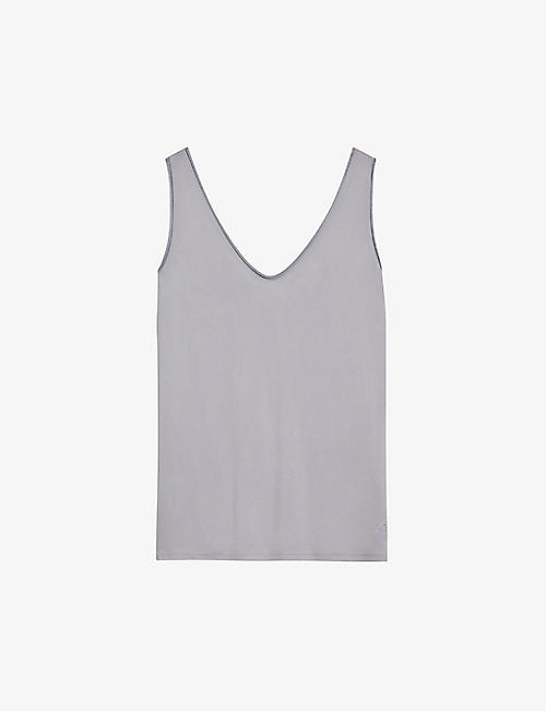 TED BAKER: Shavon V-front relaxed-fit woven vest