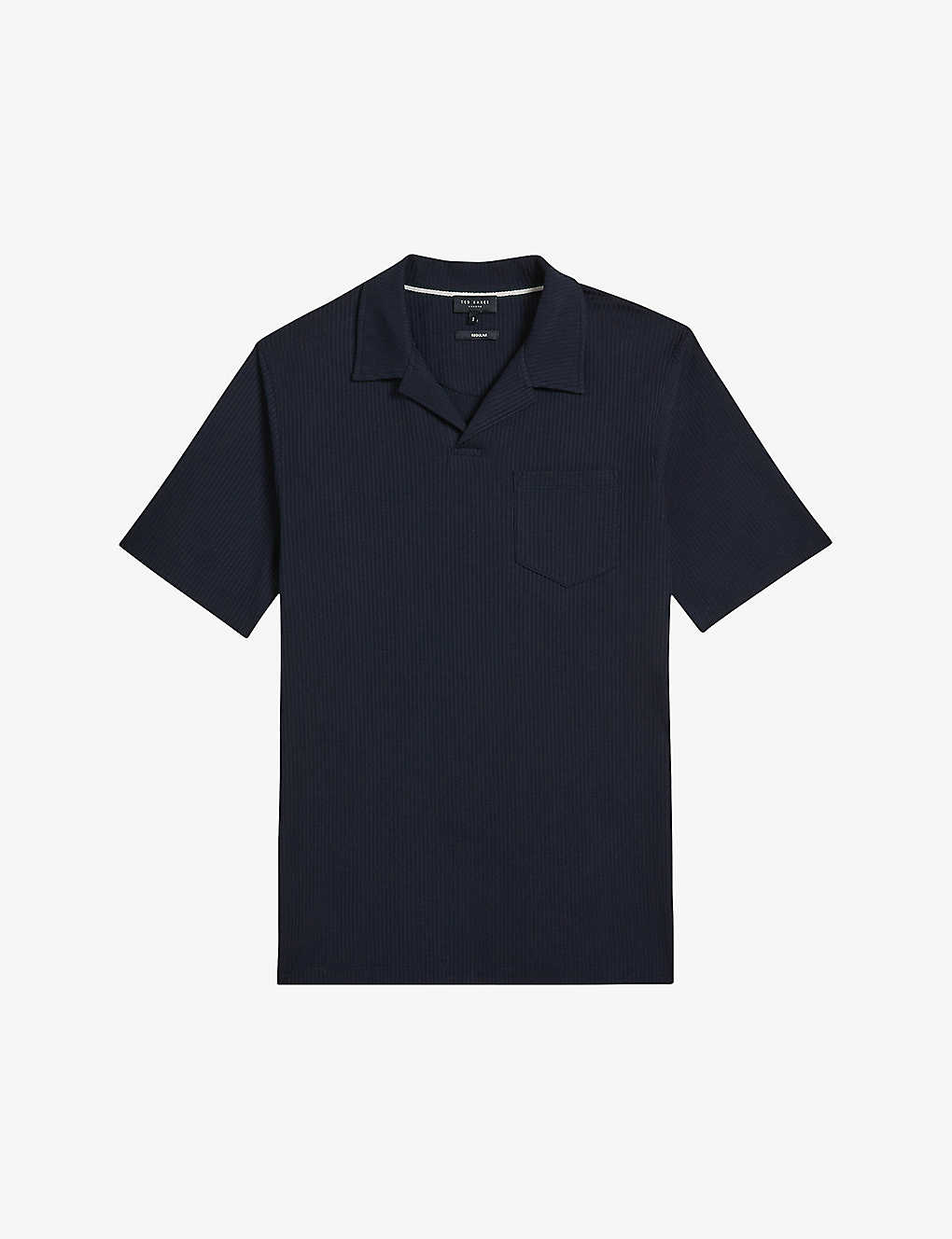 Shop Ted Baker Men's Navy Arkes Regular-fit Cotton Polo Shirt