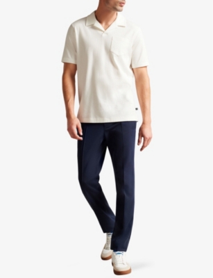 Shop Ted Baker Mens White Arkes Regular-fit Cotton Polo Shirt