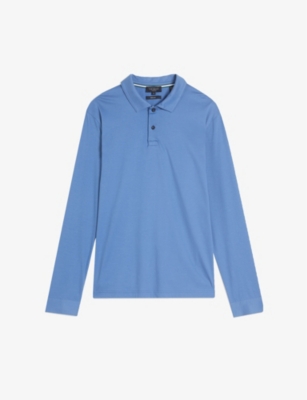 Ted Baker Mens Dk-blue Toler Slim-fit Cotton Polo Shirt In Dark Blue
