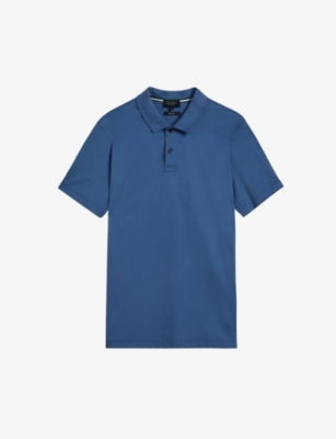 Ted Baker Mens Dk-blue Zeiter Slim-fit Cotton Polo Shirt