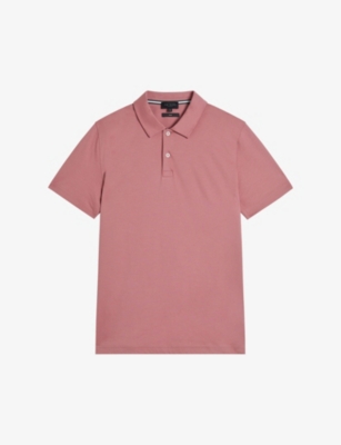 Ted Baker Mens Mid-pink Zeiter Slim-fit Cotton Polo Shirt In Mid-pink