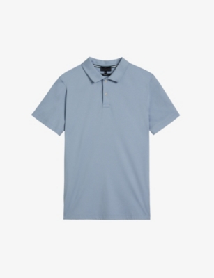 Ted Baker Mens Pl-blue Zeiter Slim-fit Cotton Polo Shirt In Pl-blue