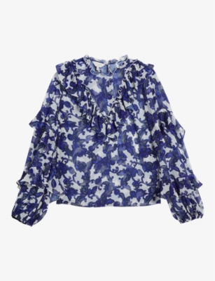 TED BAKER: Floral-print woven top