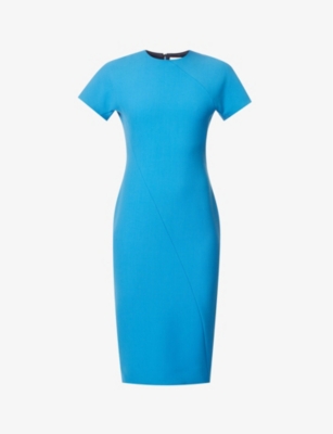 VICTORIA BECKHAM: Panelled slim-fit stretch-woven midi dress