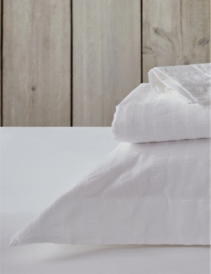 Shop The White Company White Penzance Striped Cotton Duvet Cover