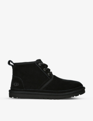 Ugg Lace-up Ankle Boots With Suede Upper In Black
