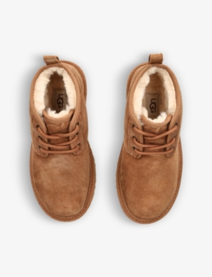 Ugg Womens Neumel Logo-debossed Suede Chukka Boots Ta In Tan