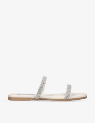 STEVE MADDEN：Bone 水晶装饰帆布凉鞋