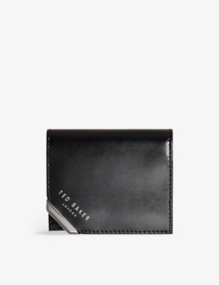 TED BAKER: Corrall logo-embossed leather card holder