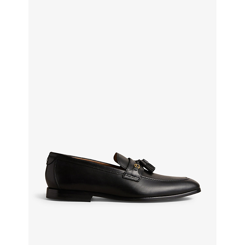 Ted Baker Ainsly Tassel-embellished Leather Loafers In Black