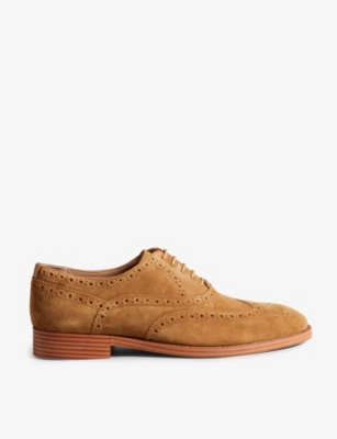 TED BAKER AMMAIS PERFORATED SUEDE BROGUES,65377018