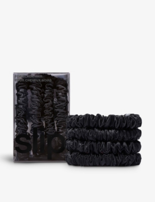 SLIP: Skinny silk scrunchies pack of four
