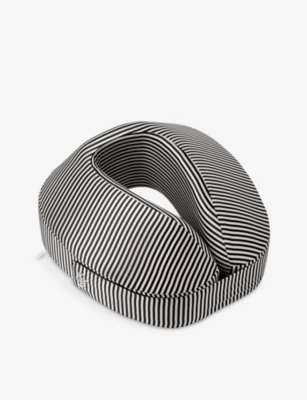 SLIP: Jet Setter striped silk travel pillow